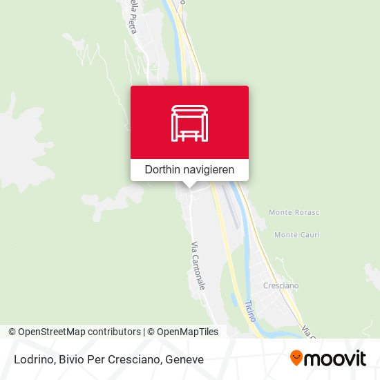 Lodrino, Bivio Per Cresciano Karte