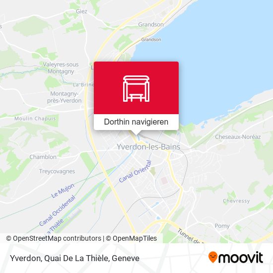 Yverdon, Quai De La Thièle Karte