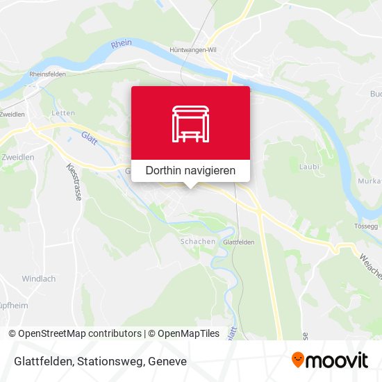 Glattfelden, Stationsweg Karte