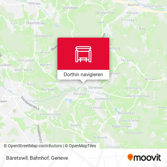 Bäretswil, Bahnhof Karte