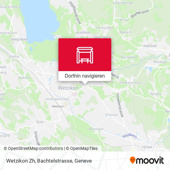 Wetzikon Zh, Bachtelstrasse Karte