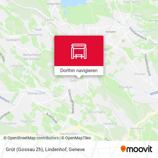 Grüt (Gossau Zh), Lindenhof Karte