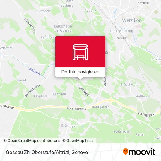 Gossau Zh, Oberstufe/Altrüti Karte