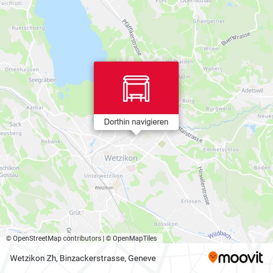Wetzikon Zh, Binzackerstrasse Karte