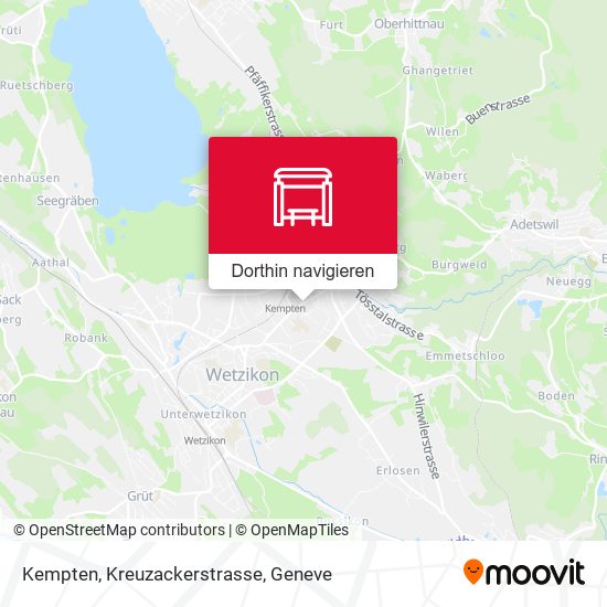 Kempten, Kreuzackerstrasse Karte