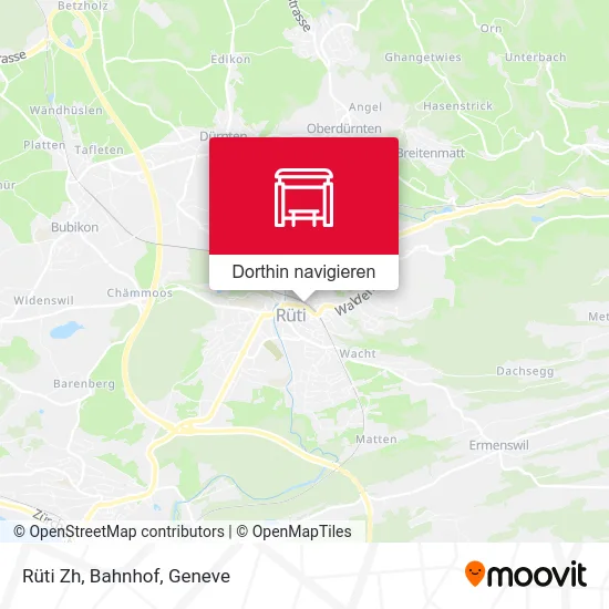 Rüti Zh, Bahnhof Karte