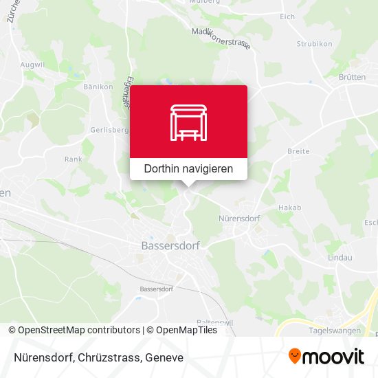 Nürensdorf, Chrüzstrass Karte
