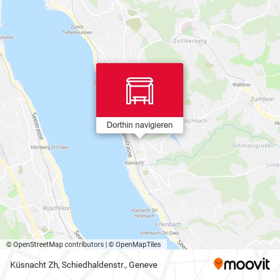 Küsnacht Zh, Schiedhaldenstr. Karte