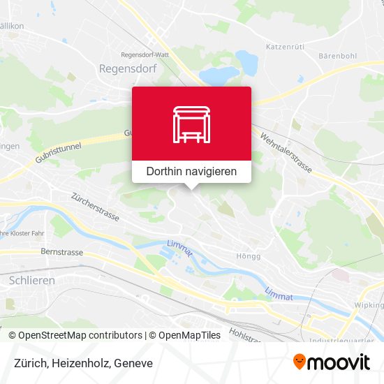 Zürich, Heizenholz Karte