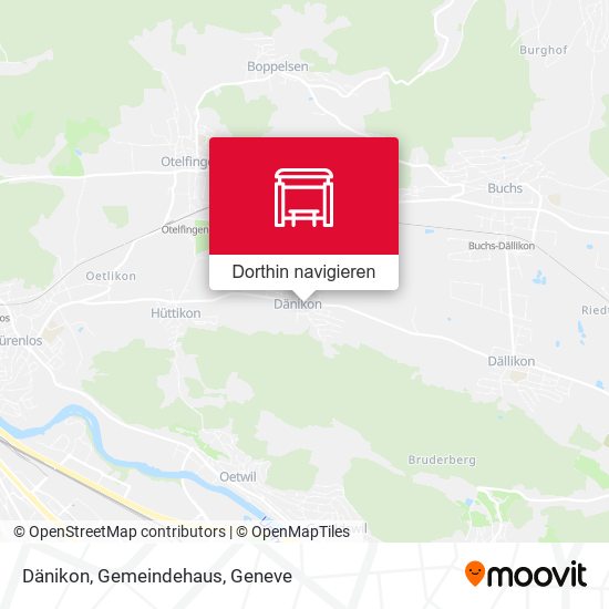 Dänikon, Gemeindehaus Karte
