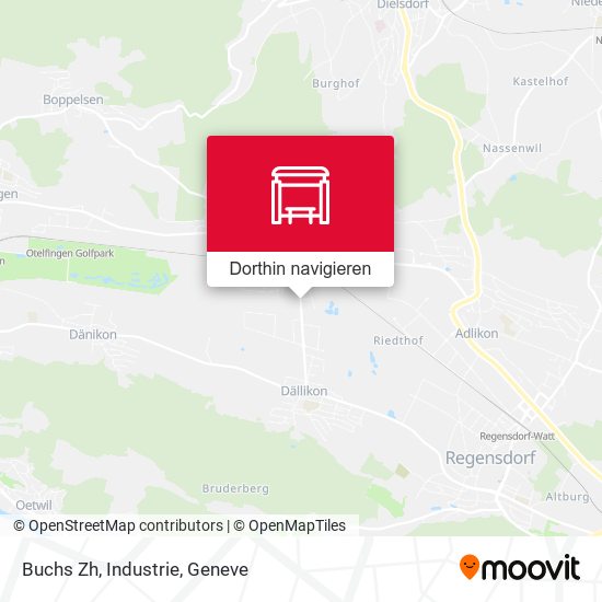 Buchs Zh, Industrie Karte