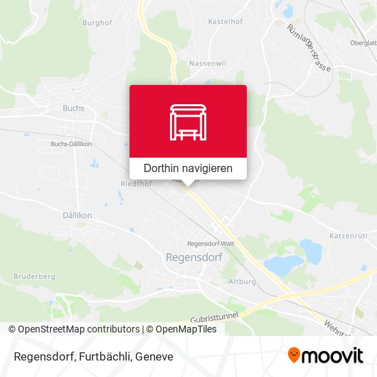 Regensdorf, Furtbächli Karte