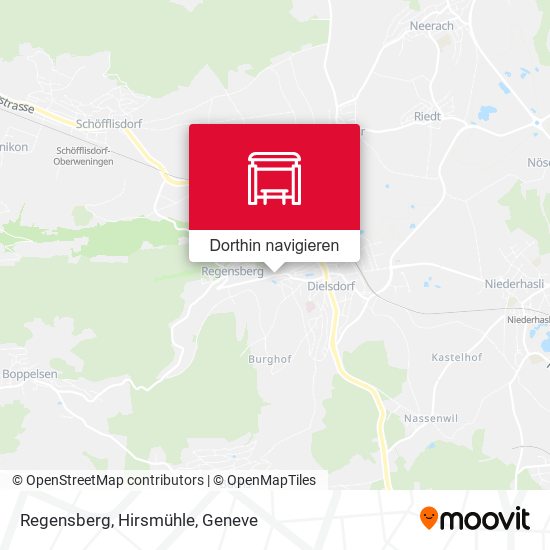 Regensberg, Hirsmühle Karte