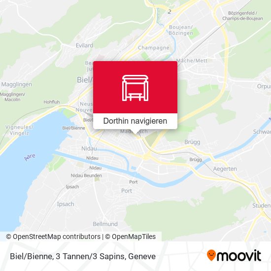 Biel/Bienne, 3 Tannen/3 Sapins Karte