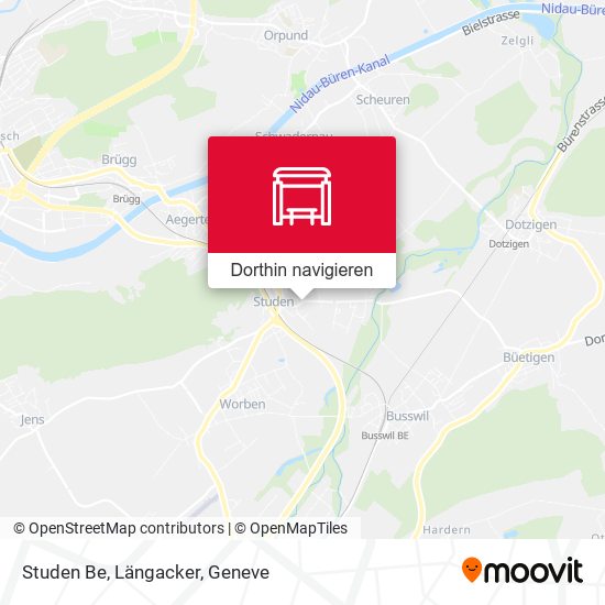 Studen Be, Längacker Karte