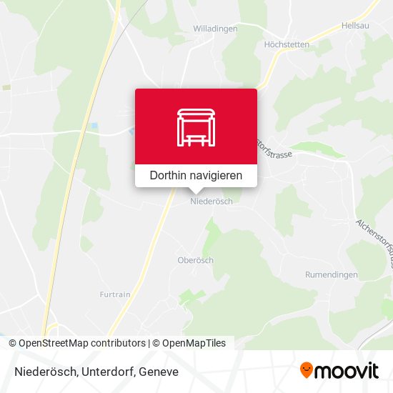 Niederösch, Unterdorf Karte