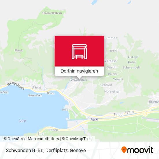 Schwanden B. Br., Derfliplatz Karte