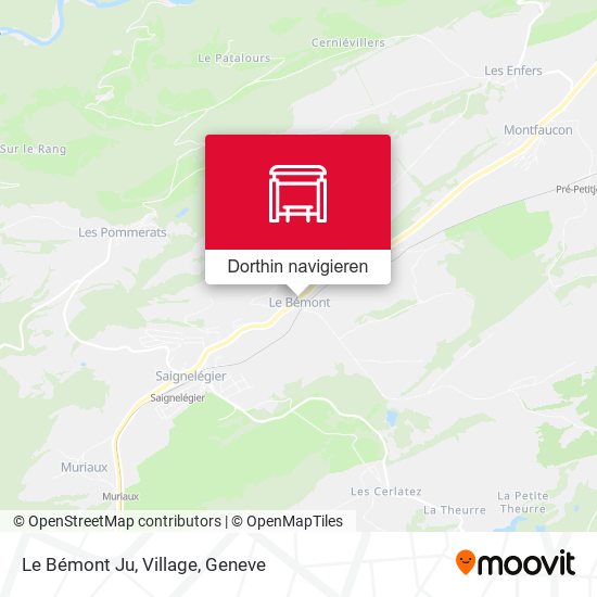Le Bémont Ju, Village Karte