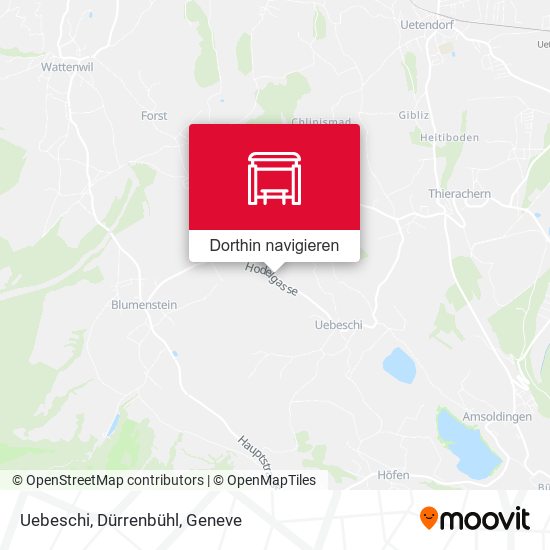 Uebeschi, Dürrenbühl Karte
