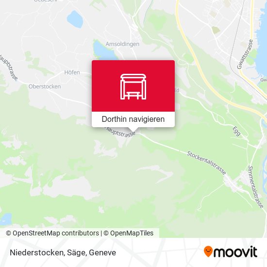 Niederstocken, Säge Karte