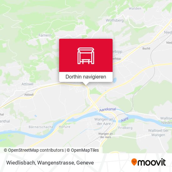 Wiedlisbach, Wangenstrasse Karte