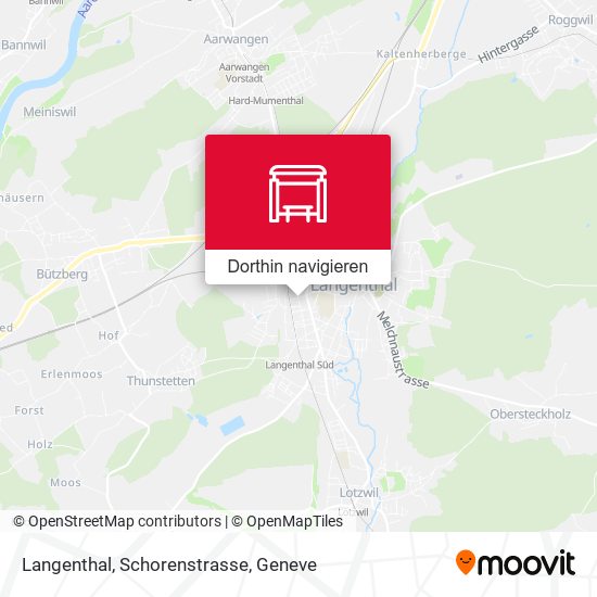 Langenthal, Schorenstrasse Karte
