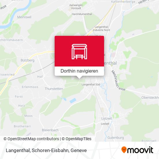 Langenthal, Schoren-Eisbahn Karte