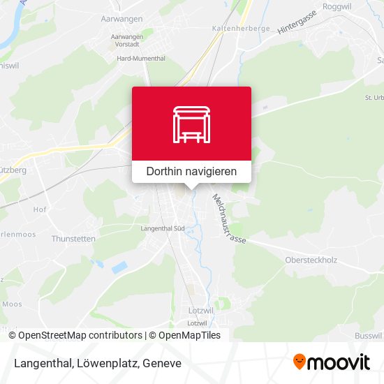 Langenthal, Löwenplatz Karte