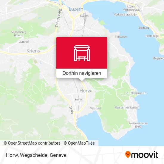 Horw, Wegscheide Karte