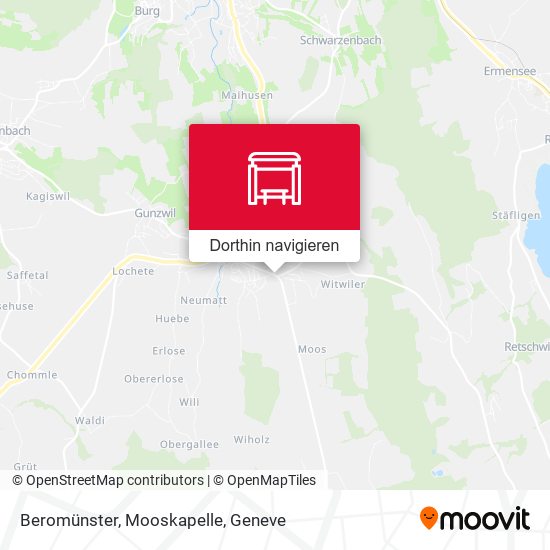 Beromünster, Mooskapelle Karte