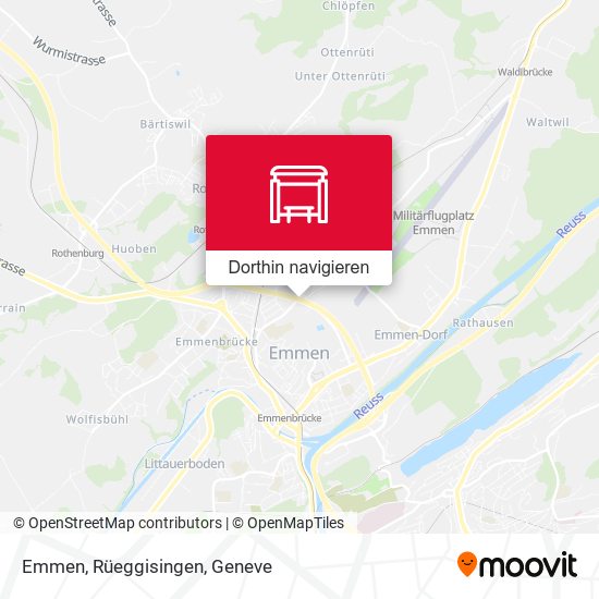 Emmen, Rüeggisingen Karte