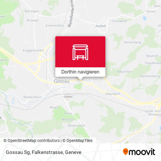 Gossau Sg, Falkenstrasse Karte