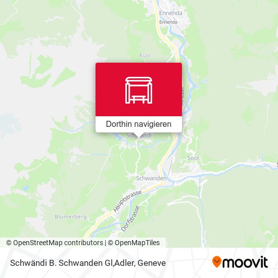Schwändi B. Schwanden Gl,Adler Karte