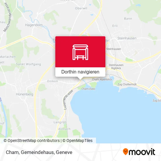 Cham, Gemeindehaus Karte