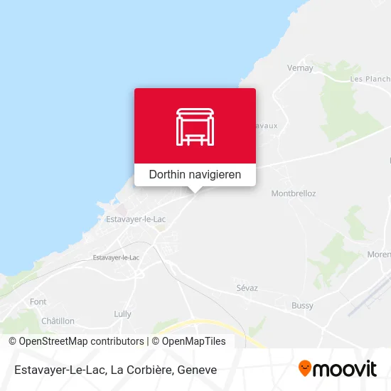 Estavayer-Le-Lac, La Corbière Karte