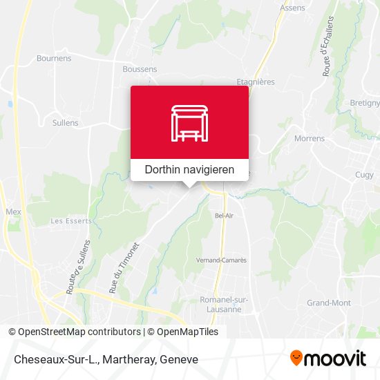 Cheseaux-Sur-L., Martheray Karte