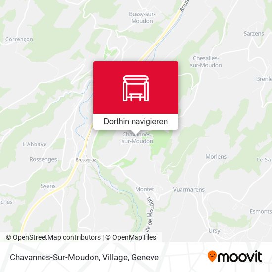Chavannes-Sur-Moudon, Village Karte