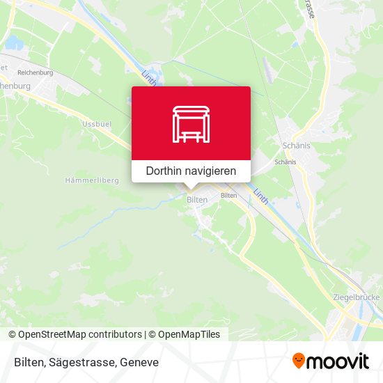 Bilten, Sägestrasse Karte