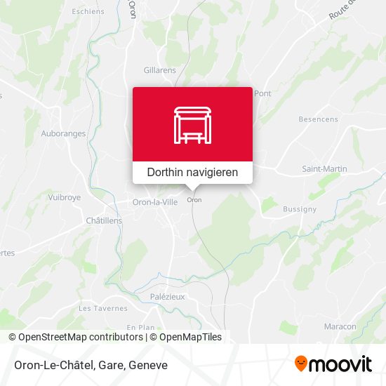 Oron-Le-Châtel, Gare Karte