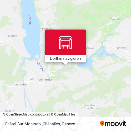 Châtel-Sur-Montsalv.,Chésalles Karte