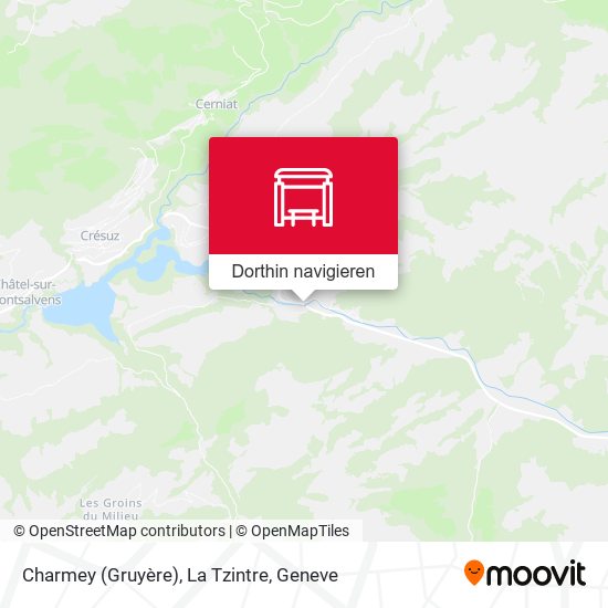 Charmey (Gruyère), La Tzintre Karte