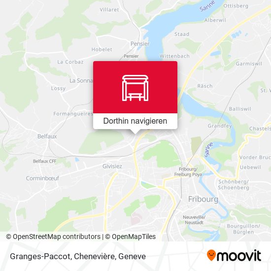 Granges-Paccot, Chenevière Karte