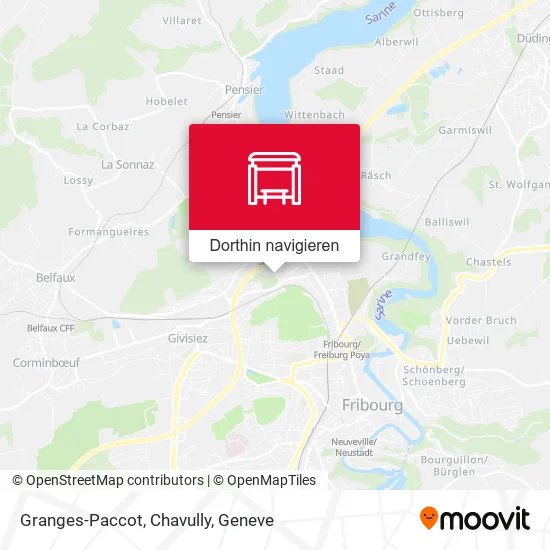Granges-Paccot, Chavully Karte