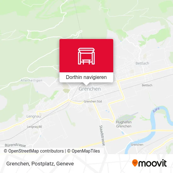 Grenchen, Postplatz Karte