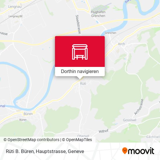 Rüti B. Büren, Hauptstrasse Karte