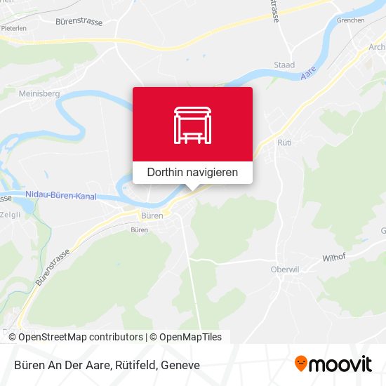 Büren An Der Aare, Rütifeld Karte