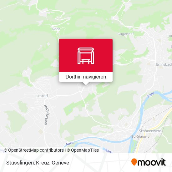 Stüsslingen, Kreuz Karte
