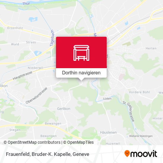 Frauenfeld, Bruder-K. Kapelle Karte
