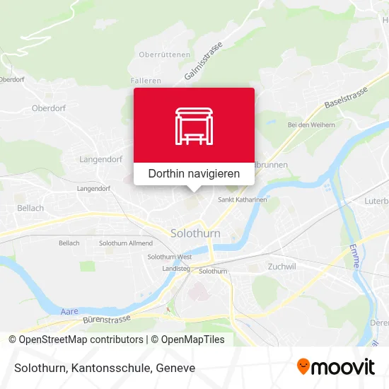 Solothurn, Kantonsschule Karte