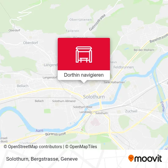 Solothurn, Bergstrasse Karte
